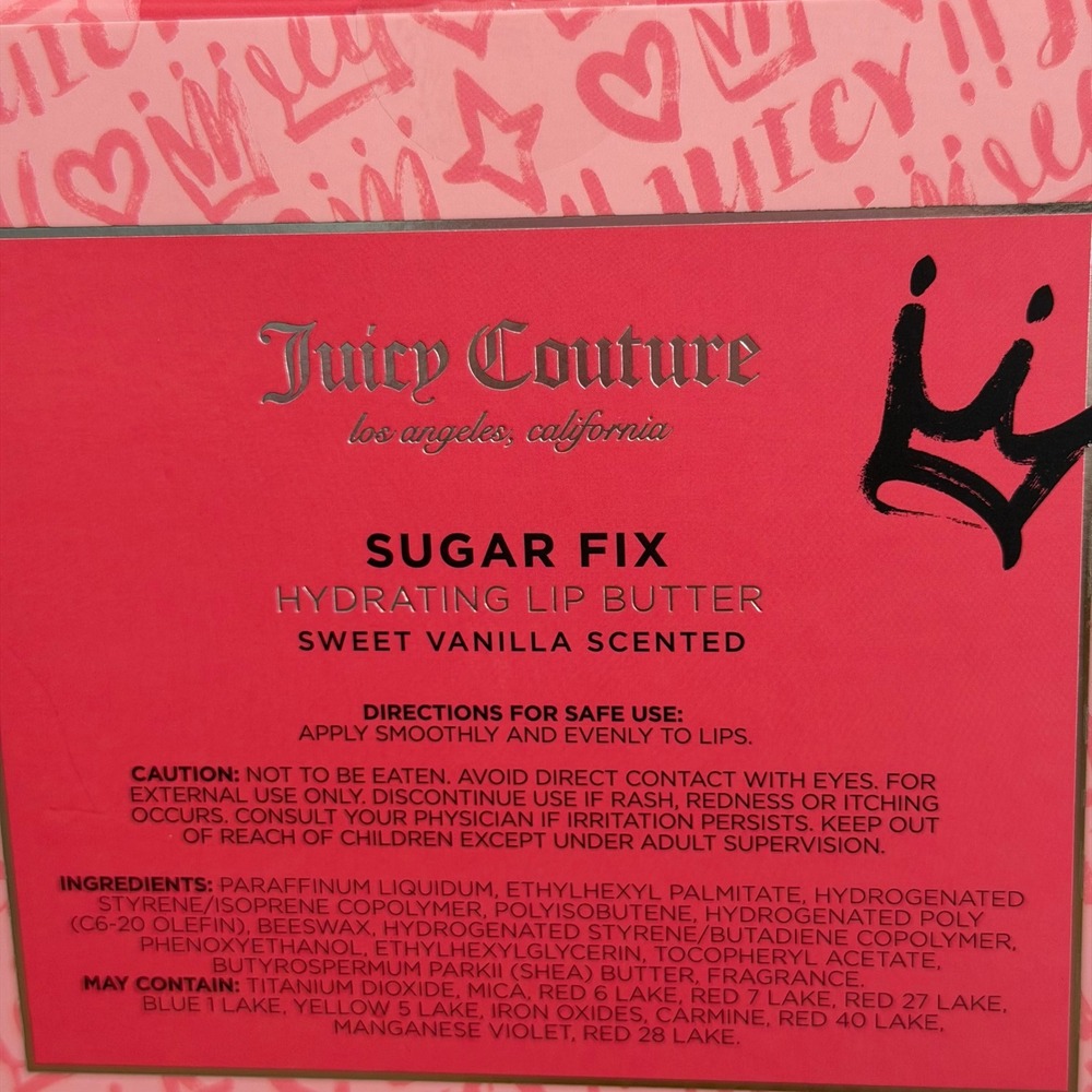 New Juicy Couture 5 Pck Hydrating Lip Butter Gloss Tint Pink Makeup Cosmetic - Picture 3 of 3